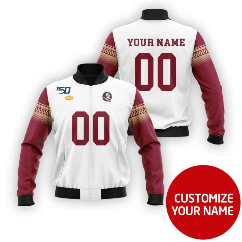 Florida State Seminoles Ncaa Sport Team Personalized Number Name Gift For Seminoles Fans Bomber Jacket BJ03680