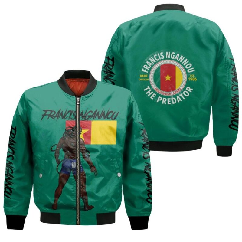 Francis Ngannou The Predator Heavyweight Champ UFC Unrivalled Fighters Gift For Francis Ngannou Fans Bomber Jacket BJ03550