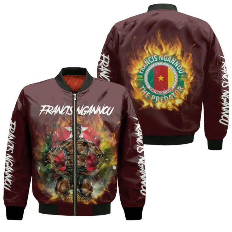 Francis Ngannou The Predator UFC Unrivalled Fighters Gift For Francis Ngannou Fans Bomber Jacket BJ03496