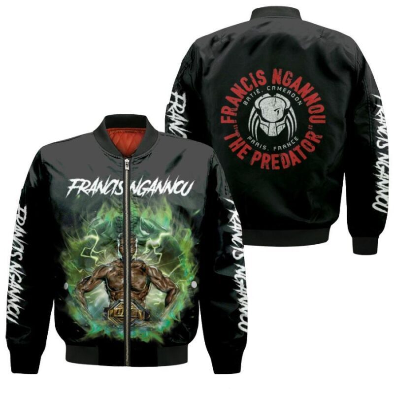 Francis Ngannou UFC Unrivalled Fighters The Predator Batie Cameroon Gift For Francis Ngannou Fans Bomber Jacket BJ03439