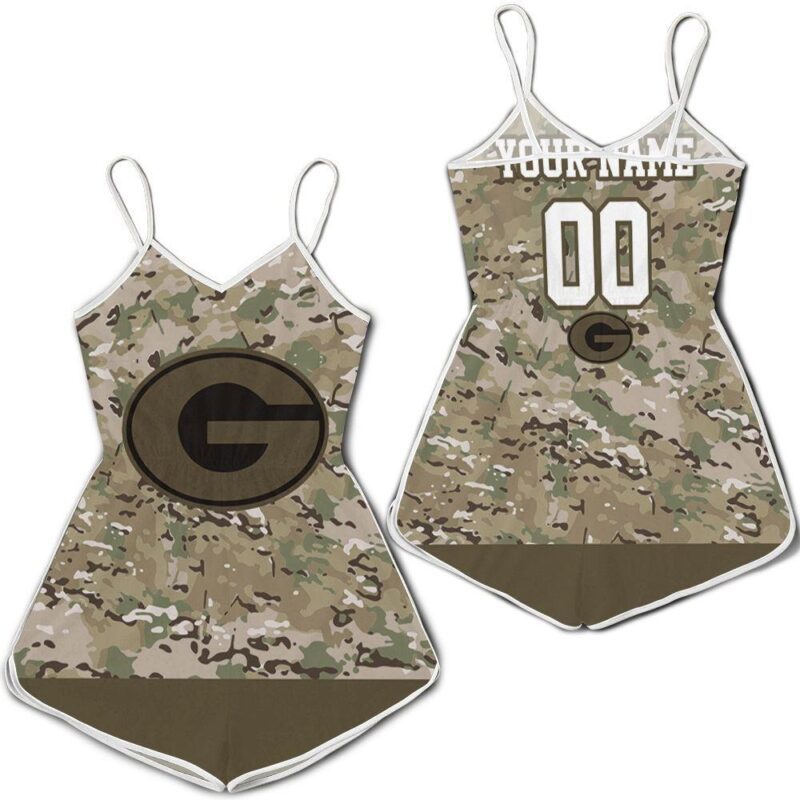 Georgia Bulldogs Camo Pattern 3d Personalized Romper RJ02581