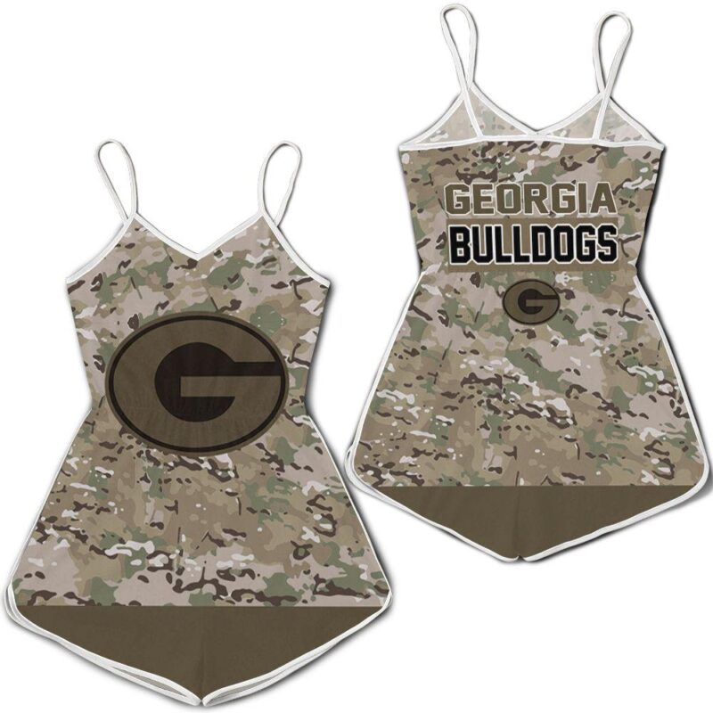 Georgia Bulldogs Camo Pattern 3d Romper RJ03959