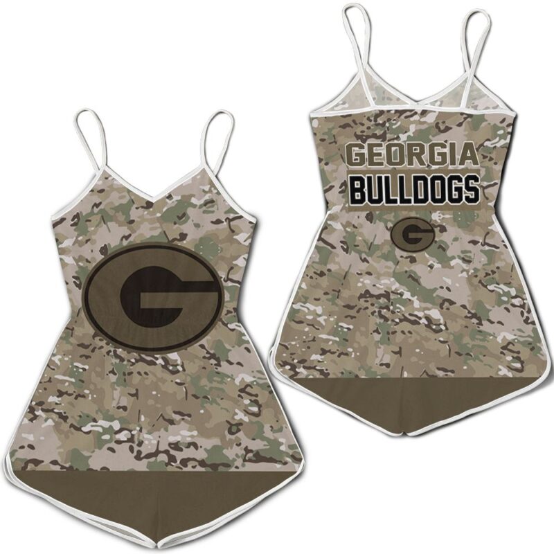 Georgia Bulldogs Camo Pattern 3d jersey Romper RJ04590