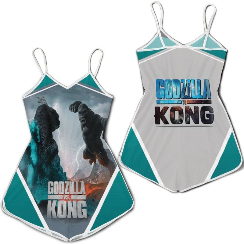 Godzilla Vs Kong Battle On The Volcano King The Monsters Godzilla vs Kong Romper RJ01757