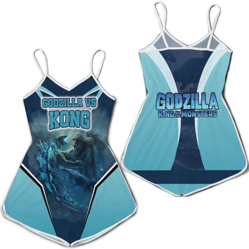 Godzilla Vs Kong Fighting Under Ocean Godzilla vs Kong Romper RJ01846