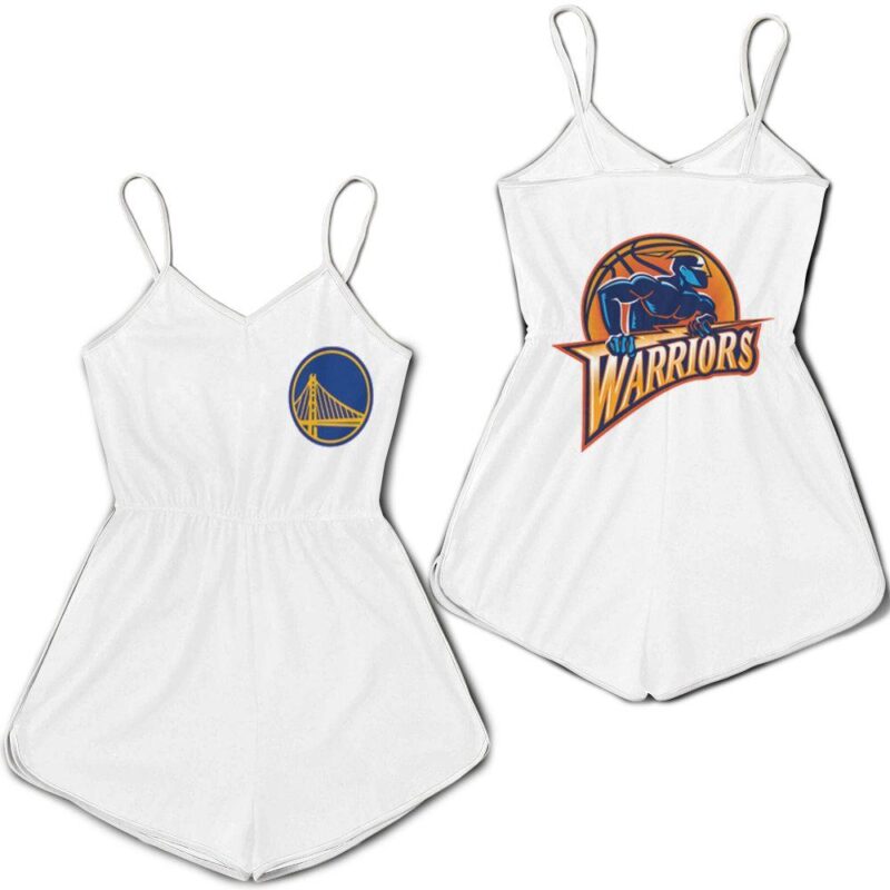 Golden State Warrior Basketball Classic Mascot Logo Gift For Warrior Fans White Romper RJ01737