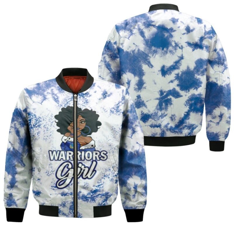 Golden State Warriors Girl African Girl NBA Team Allover Design Gift For Golden State Warriors Fans Bomber Jacket BJ01067