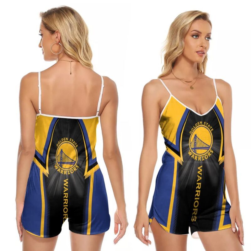 Golden State Warriors NBA Basketball Team Logo Gift For Golden State Warriors Fans Basketball Lovers V-neck Romper Jumpsuit RJ01067