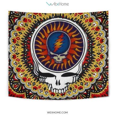 Grateful Dead Head Tapestry Hippie Style Gift Idea