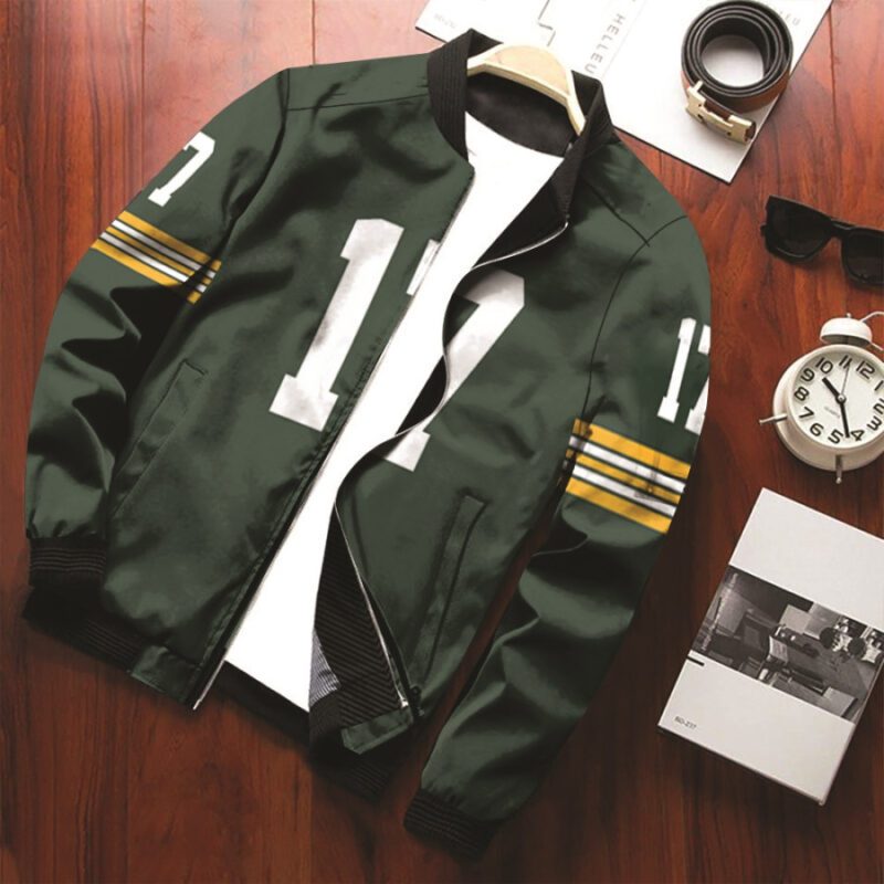 Green Bay Packers Davante Adams #17 NFL American Football Retired Player Green Jersey Style Gift For Packers Fans Bomber Jacket BJ00566