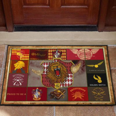 Gryffindor House Harry Potter Door Mat Movie Home Decor Custom For Fans Welcome Mat