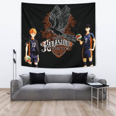 Haikyuu Anime Tapestry - Kageyama And Hinata Volleyball Club Raven Shadow Tapestry Wall Hanging 3 Haikyuu Anime Tapestry Kageyama And Hinata Volleyball Club Raven Shadow Tapestry Wall Hanging 3