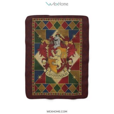 Harry Potter Fleece Blanket Gryffindor House Sherpa Fleece Blanket Unique Design 2