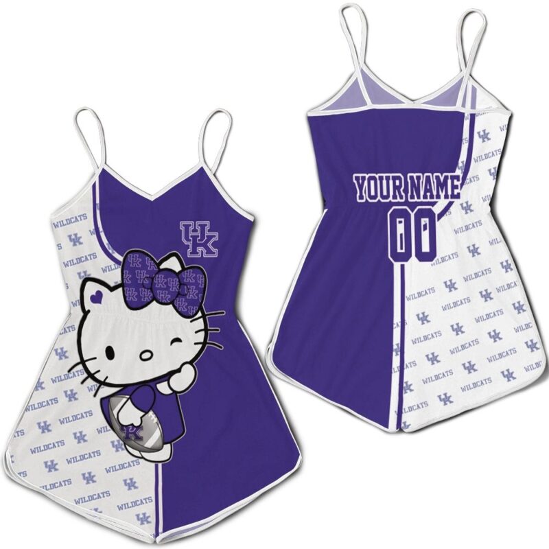 Hello Kitty Hug Kentucky Wildcats Logo 3d Personalized Romper RJ02580