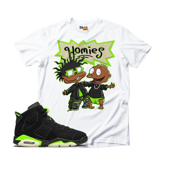 Homies Rugrats Kids Toddlers Shirt Match Jordan 6 Retro Electric Green ...