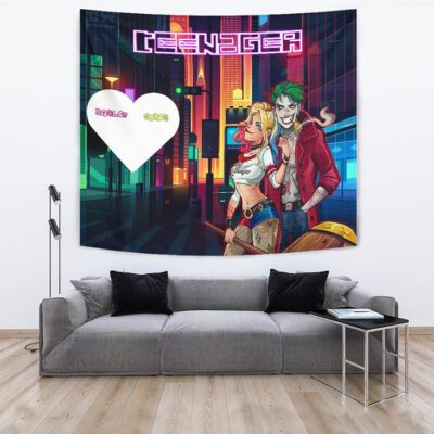Horror Movie Tapestry - Teenager Joker And Harley Quinn Modern City Tapestry Wall Hanging 3 Horror Movie Tapestry Teenager Joker And Harley Quinn Modern City Tapestry Wall Hanging 3