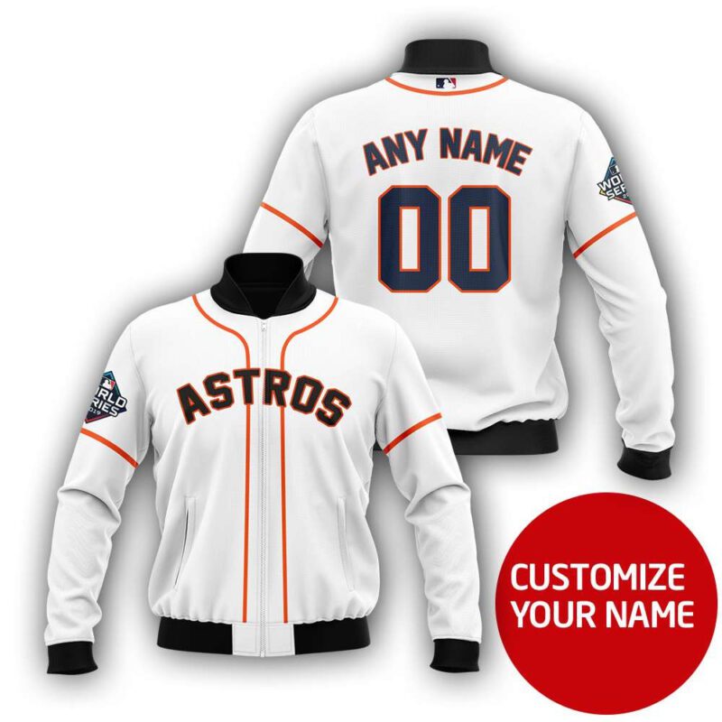 Houston Astros Mlb Baseball Team Personalized Gift With Custom Number Name For Baseball And Astros Fans Bomber Jacket BJ03719