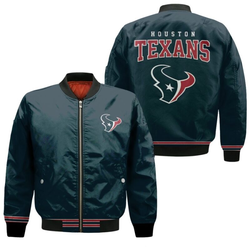 Houston Texans NFL American Football Team Logo Black Gift For Texans Fans Bomber Jacket BJ03924