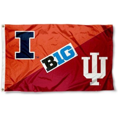 Illinois vs. Indiana House Divided 3x5ft Wall Flag Banner Flag Outdoor Flag BF171
