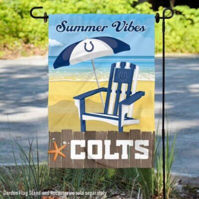 Indianapolis Colts Summer Vibes Double Sided Garden Flag GF00035