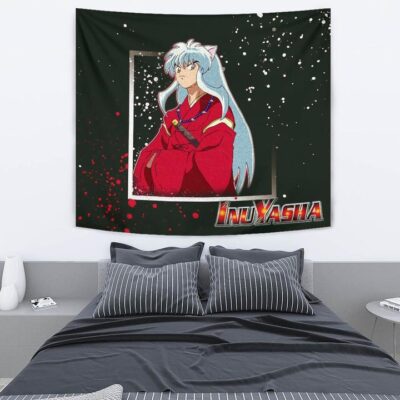 Inuyasha Anime Tapestry Cute Angry Inuyasha Lantern Text Black Tapestry Wall Hanging 2 Inuyasha Anime Tapestry Cute Angry Inuyasha Lantern Text Black Tapestry Wall Hanging 2