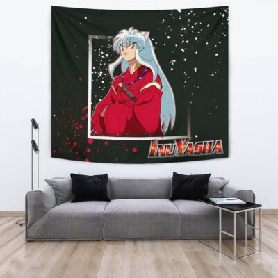 Inuyasha Anime Tapestry Cute Angry Inuyasha Lantern Text Black Tapestry Wall Hanging 3 Inuyasha Anime Tapestry Cute Angry Inuyasha Lantern Text Black Tapestry Wall Hanging 3