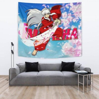 Inuyasha Anime Tapestry Inuyasha Using Sword Sakura Blossom Flower Flying Tapestry Wall Hanging 3 Inuyasha Anime Tapestry Inuyasha Using Sword Sakura Blossom Flower Flying Tapestry Wall Hanging 3