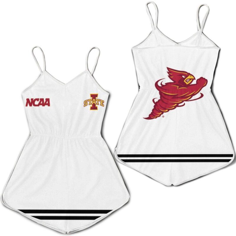 Iowa State Cyclones Ncaa Classic White With Mascot Logo Gift For Iowa State Cyclones Fans Romper Jumpsuit RJ05526