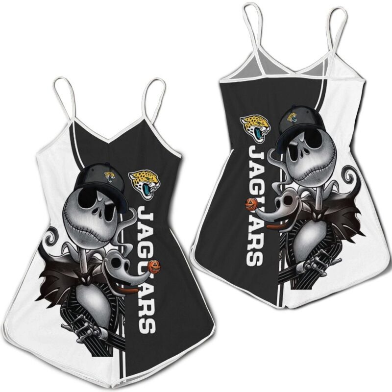 Jacksonville Jaguars Jack Skellington And Zero Romper RJ02966