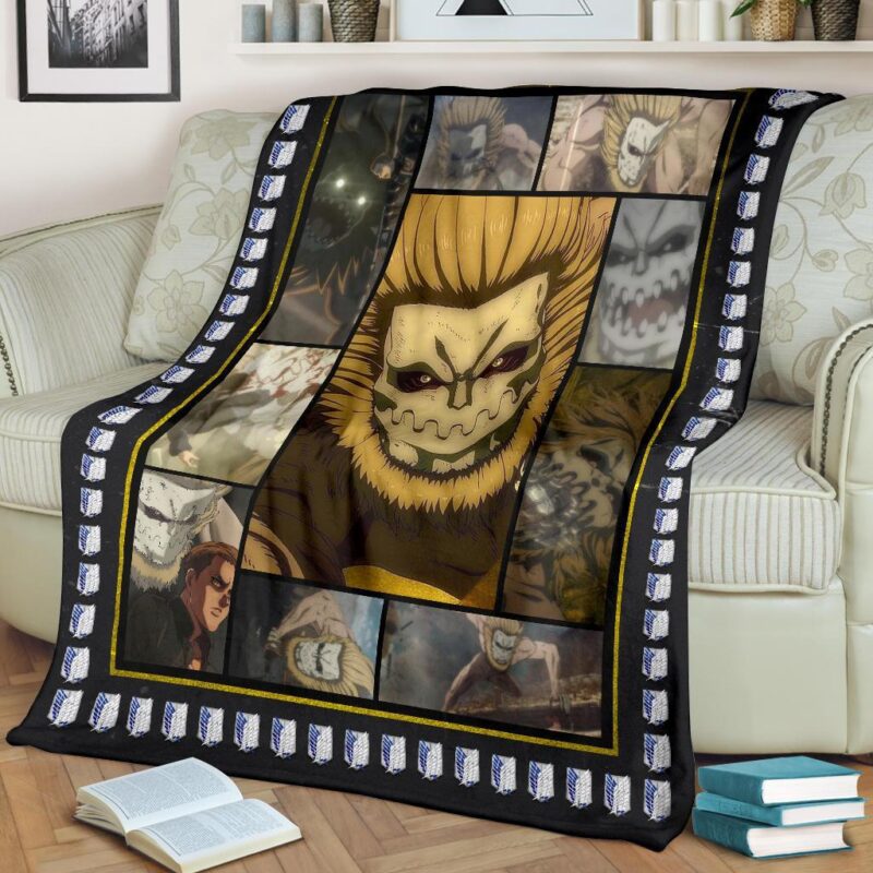 Jaw Titan Attack On Titan Fleece Blanket Anime Home Decor Custom For Fans 1