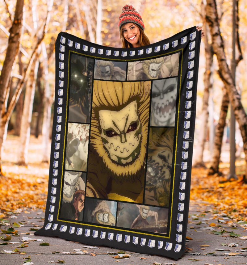 Jaw Titan Attack On Titan Fleece Blanket Anime Home Decor Custom For Fans 3
