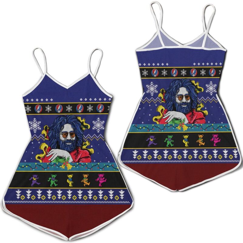 Jerry Garcia Grateful dead christmas bears christmas kniting pattern 3d jersey Romper RJ04553