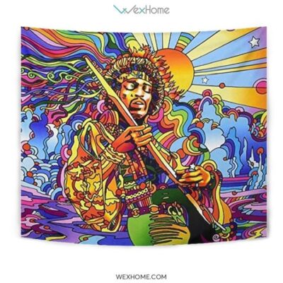 Jimi Hendrix Tapestry Hippie Style Gift Idea For Fan