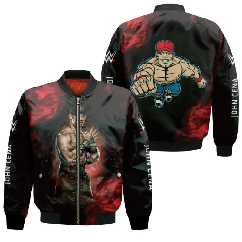 John Cena Legend Of Professional Wrestler Champions Black Gift For John Cena Fans Bomber Jacket BJ04093