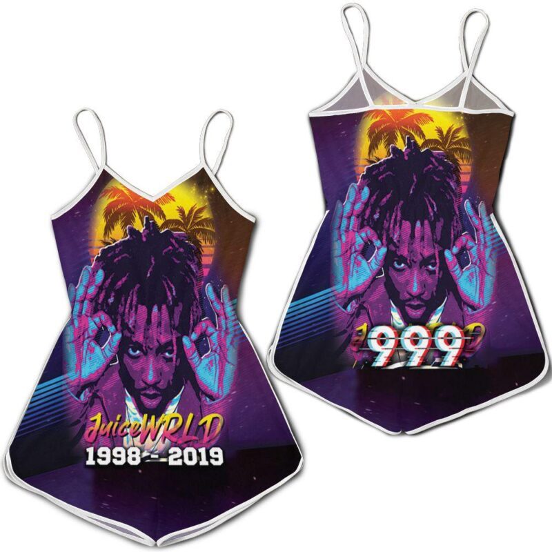 Juice WRLD 999 rap Pop neon style Romper RJ03809