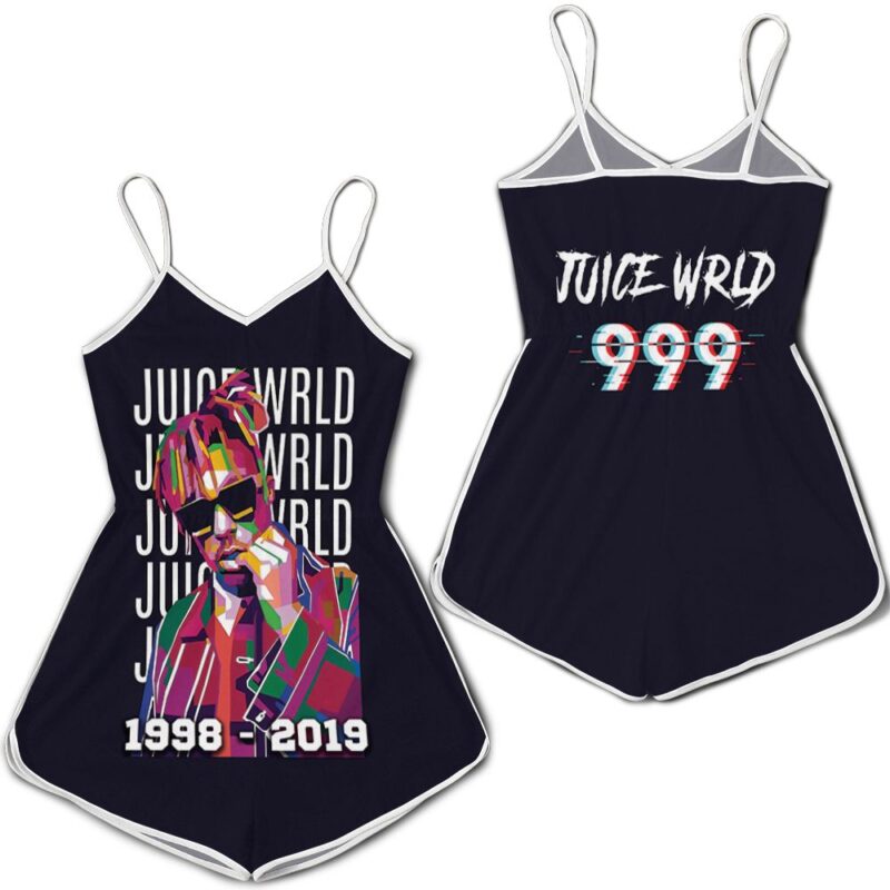 Juice Wrld 999 3d sketch oil paint rap hip hop Romper RJ03516