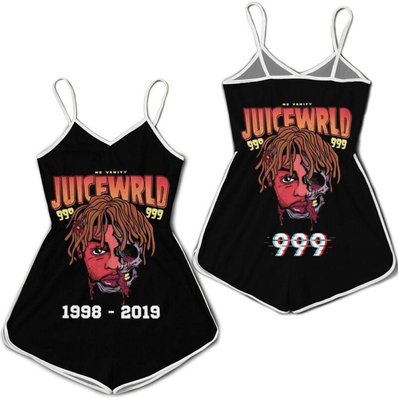 Juice wrld 999 pop half skull Romper RJ03821