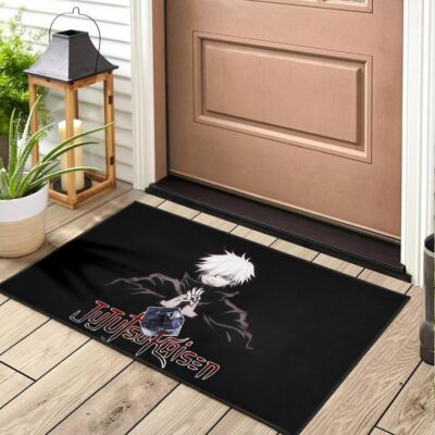 Jujutsu Kaisen Anime Door Mat Cool Satoru Gojo Holding Eye Rubik Prison Realm Door Mat Welcome Mat 2