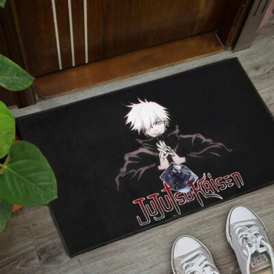 Jujutsu Kaisen Anime Door Mat Cool Satoru Gojo Holding Eye Rubik Prison Realm Door Mat Welcome Mat 3
