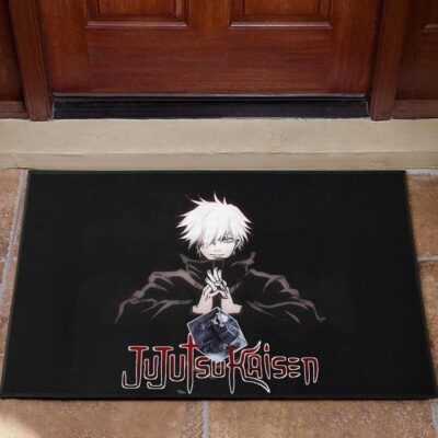 Jujutsu Kaisen Anime Door Mat Cool Satoru Gojo Holding Eye Rubik Prison Realm Door Mat Welcome Mat