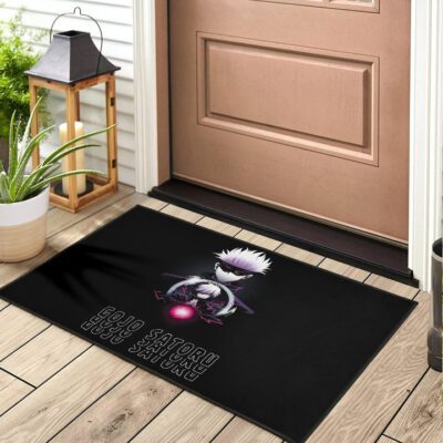Jujutsu Kaisen Anime Door Mat Satoru Gojo Magic Ball Red Power Black Door Mat Welcome Mat 2