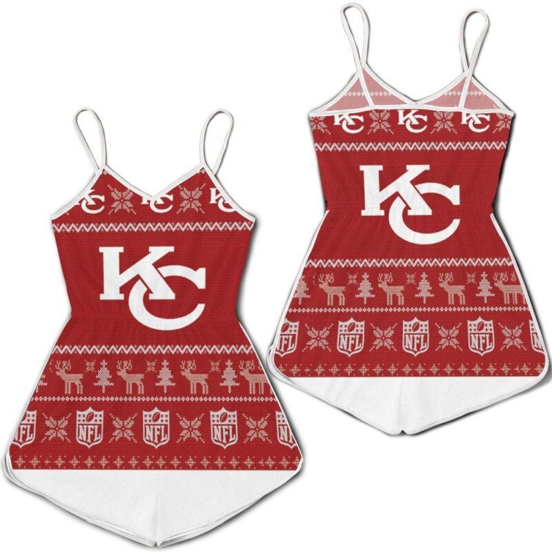 Kansas City Chiefs NFL Ugly Sweatshirt Christmas 3D Romper RJ03300
