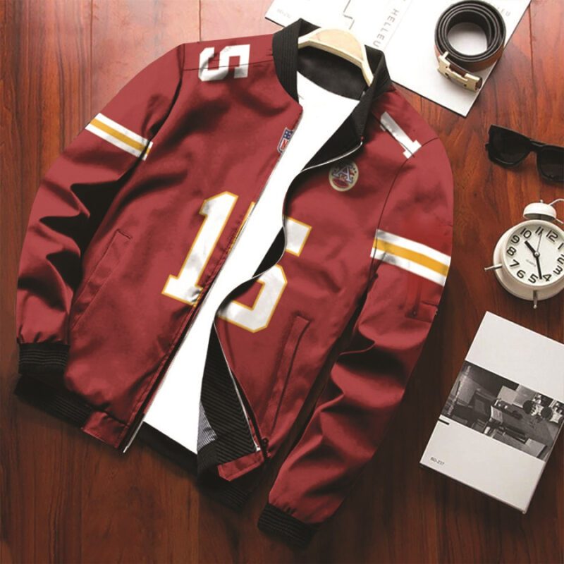 Kansas City Chiefs Patrick Mahomes #15 NFL American Football Game Red Jersey Style Gift For Chiefs Fans Bomber Jacket BJ00565