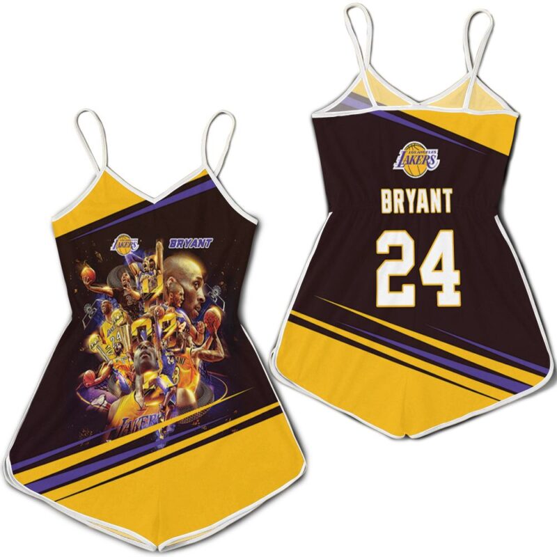 Kobe Bryant 24 Los Angeles Lakers Pictures Romper RJ04076