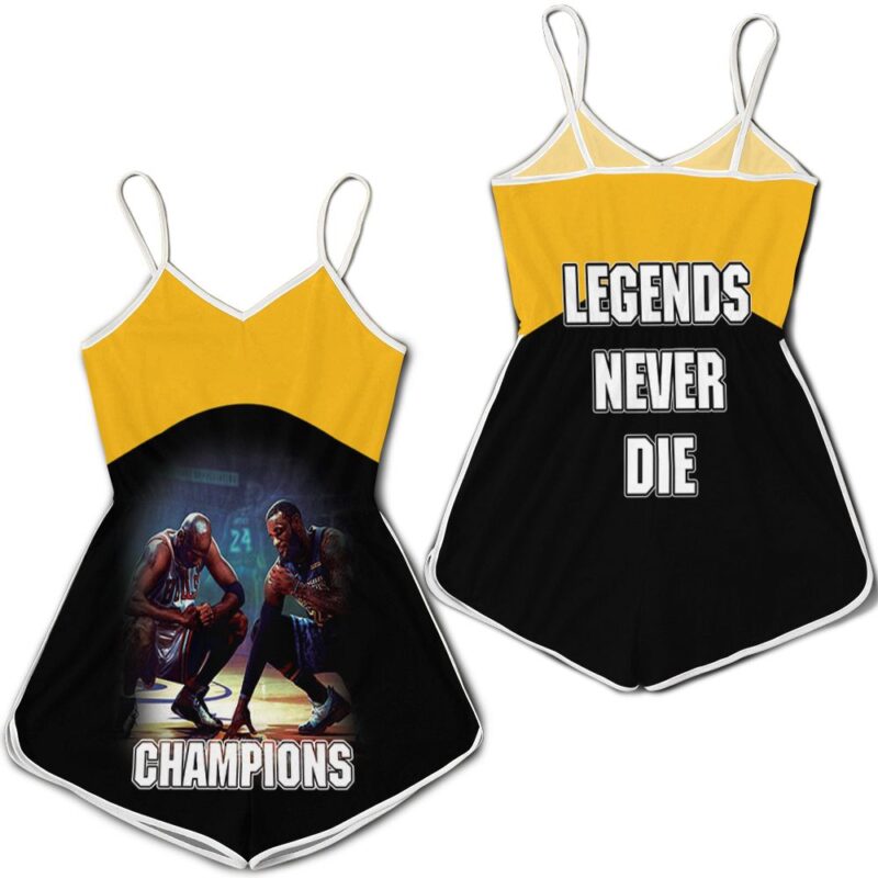 Kobe Bryant Lebron James legend never dies los angles lakers champions 3d printed Romper RJ03962