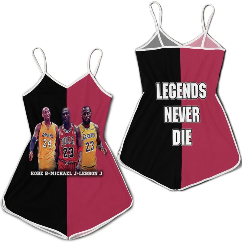 Kobe Bryant Michael J Lebron James champions legends never die Romper RJ03946