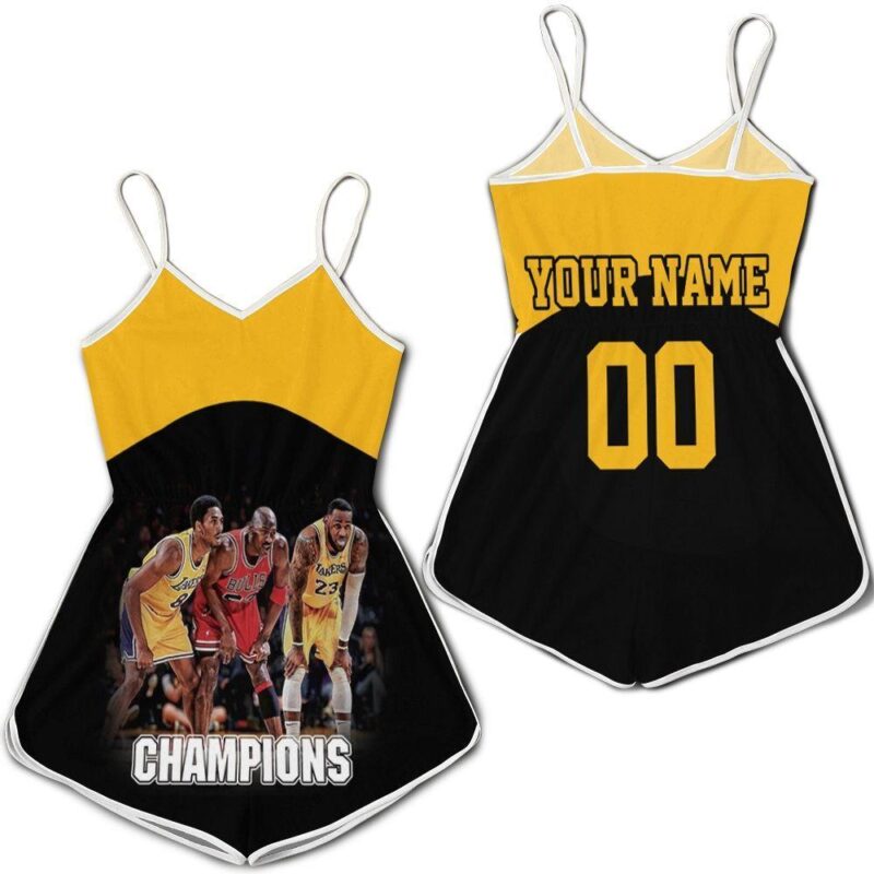 Kobe Bryant Michael Jordan Lebron James Champions Legends Never Die For Fans 3D Personalized Romper RJ02823