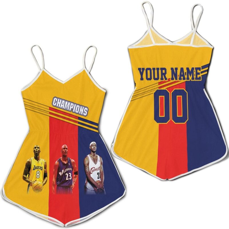 Kobe Bryant Michael Jordan Lebron James Legends Never Die Champions 3D Personalized Romper RJ02736