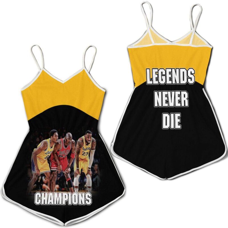 Kobe Bryant Michael Jordan Lebron James champions legends never die for fan 3d printed Romper RJ03966