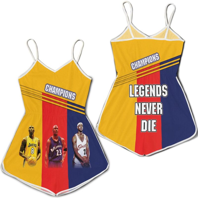 Kobe Bryant Michael Jordan Lebron James legends never die champions 3d printed Romper RJ04077